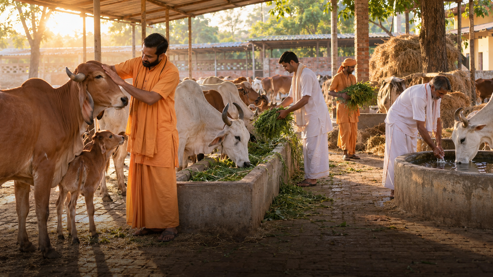 Gau Seva at Shiv Parmarth Dham